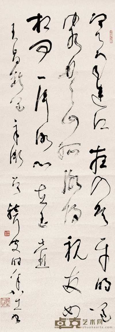 林散之 书法 立轴 94×33cm